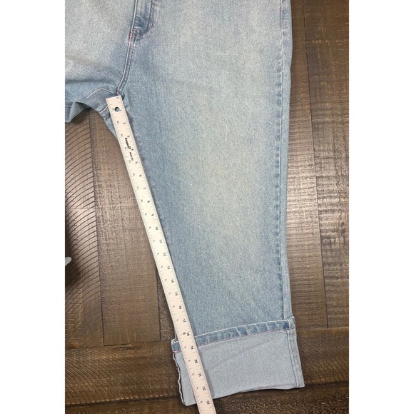 AZITA High Rise Cuffed Crop Jeans, Beading Design Embellishments, Size 20 - Picture 7 of 8